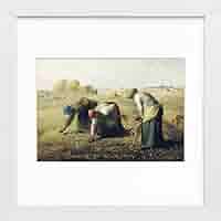 昭和レトロ ミレー 落穂拾い 複製名画 絵画 美術品 洋画 壁掛け 木製 昭和レトロ ミレー 落穂拾い 複製名画 絵画 美術品 洋画 壁掛け